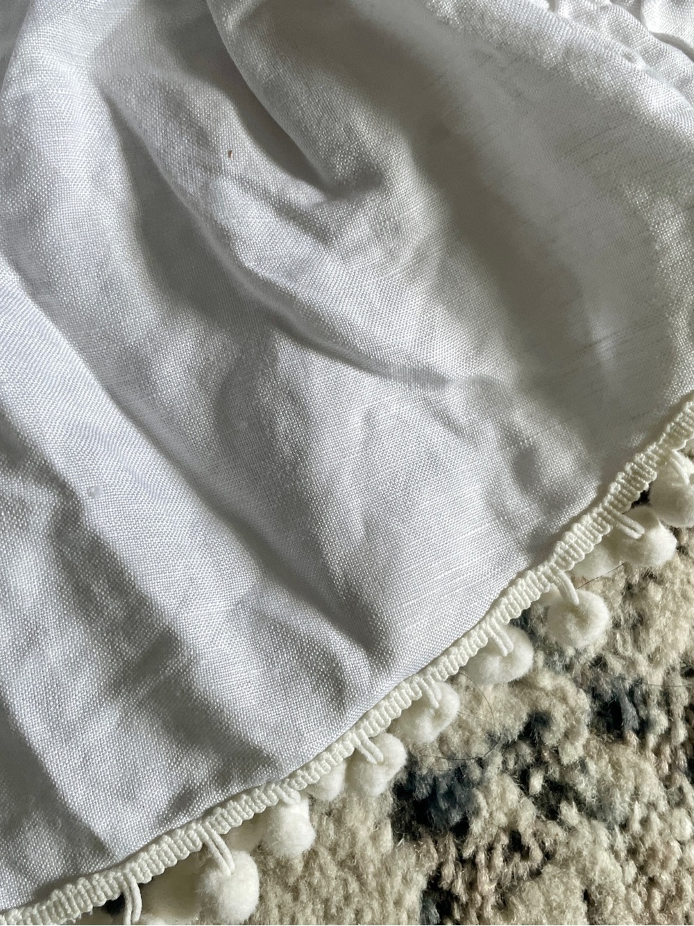 LOFT White Pom-Pom Sleeve Blouse - Picture 8 of 9